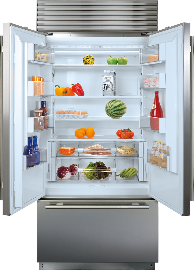 Sub-Zero® 21.0 Cu. Ft. Stainless Steel Built In French Door Refrigerator-1