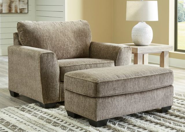 Benchcraft® Olin 2-Piece Chocolate Chair and Ottoman Set-3