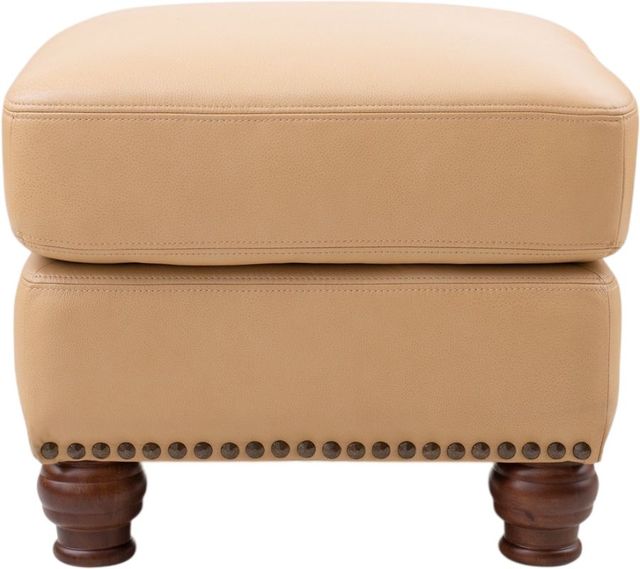 Leather Italia™ Georgetowne Hutton Tan Fawn Ottoman-0