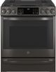 GE Profile™ 30" Fingerprint Resistant Black Stainless Steel Slide-In Gas Range-0