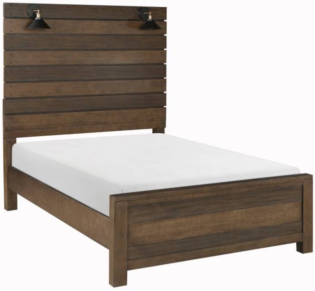 Homelegance® Conway Antique Brown Queen Panel Bed-0