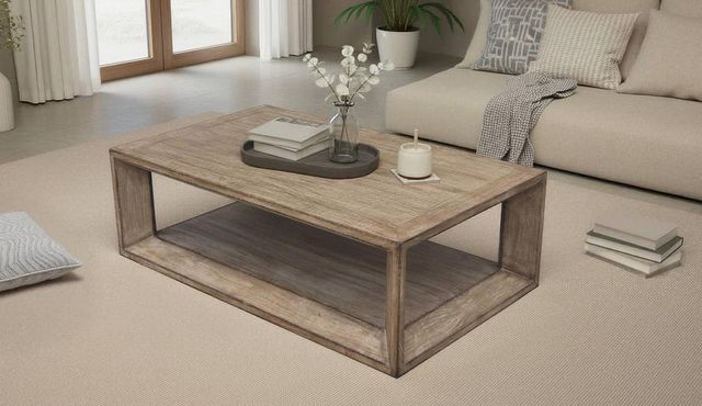 Nest Home Collections Luke Antique Natural Coffee Table-1
