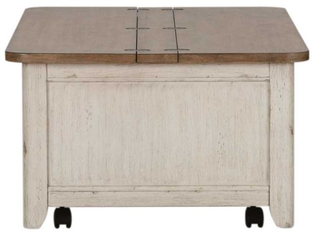 Liberty Furniture Farmhouse Reimagined Antique White/Chestnut Storage Trunk-3