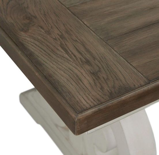 Intercon Drake French Oak Sofa Bar Table with Rustic Gray Base-3