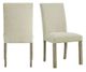 Elements International Oak Lawn Cream/Gray Upholstered Side Chair Set-2