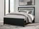 Signature Design by Ashley® Maeling Black Queen Upholstered Panel Bed-1