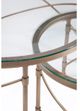 Bassett Mirror Harrison Clear Cocktail Table with Antique Gold Base-1