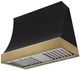 AGA Marquee 36" Black Wall Mounted Range Hood with Antique Brass Trim-0