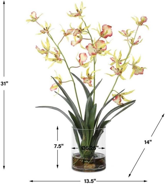 Uttermost® Spider Green/Yellow Orchid-3