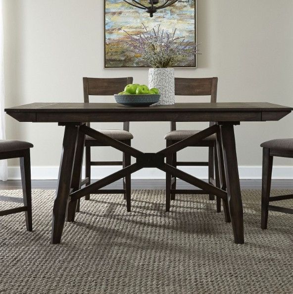Liberty Furniture Double Bridge Dark Chestnut Gathering Table-1