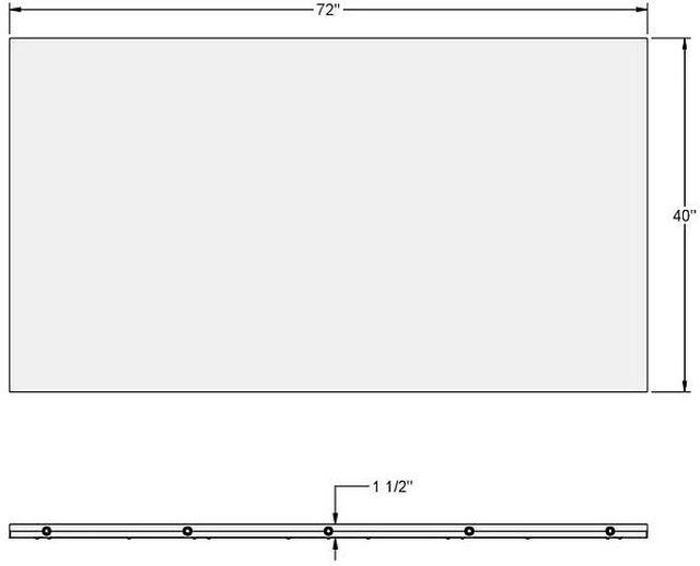 Amisco Customizable Amelia 72" Rectangular Dining Table with Decorative Bolts and 1.5" Solid Birch Top-1