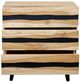 StyleCraft Black/Brown 3-Door Chest-1