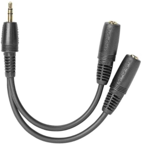 RadioShack 7 in. 1/8" Mono Male to Dual 1/8" Mono Female-0