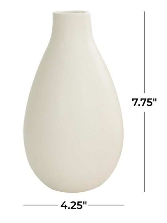 Deco Marche Cream Ceramic Decorative Vase -2