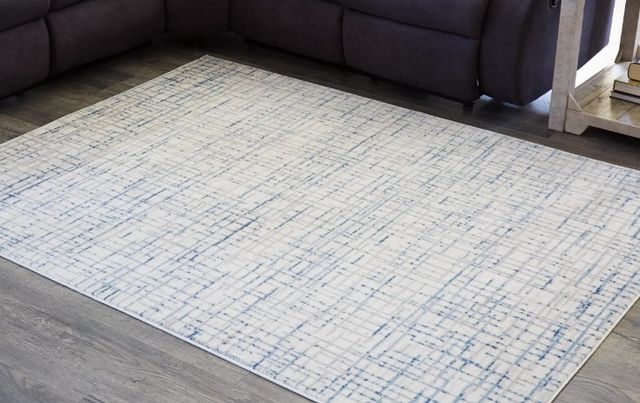 Signature Design by Ashley® Beckfille Blue/Cream/Gray 5' x 7' Medium Area Rug-3