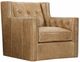 Bernhardt Candace Brown Leather Swivel Accent Chair-0
