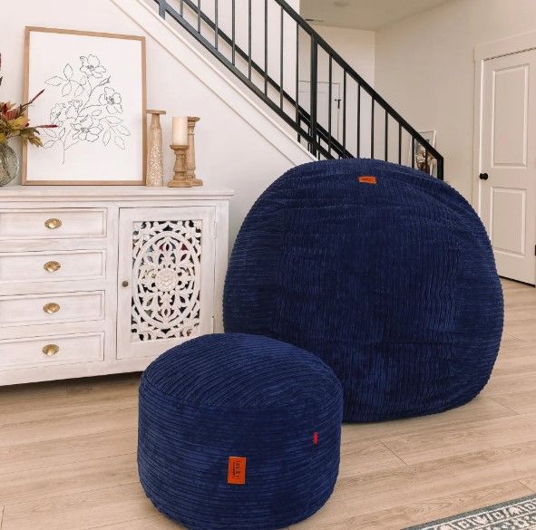 CordaRoy's® Indigo Pouf Footstool-1