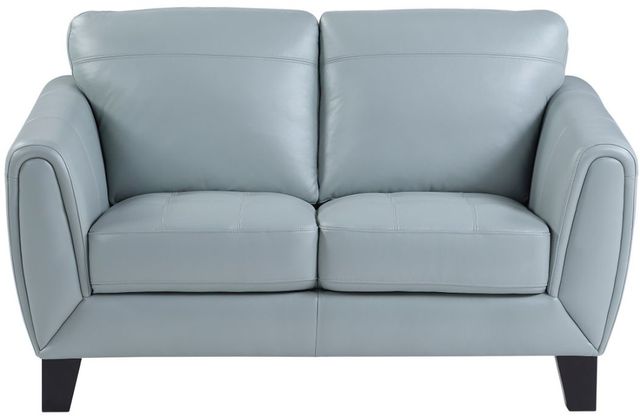 Homelegance® Spivey Aqua Leather Loveseat-2