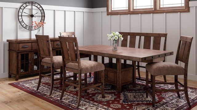 Jofran Inc. Mission Viejo 6-Piece Warm Brown Counter Dining Set-1