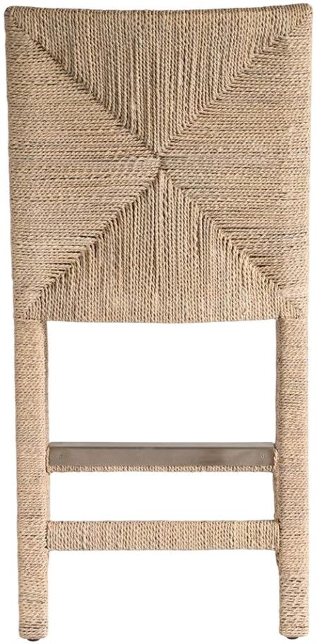 Universal Explore Home™ Oasis Coastal Living Home Abaca Beige Counter Chair-4