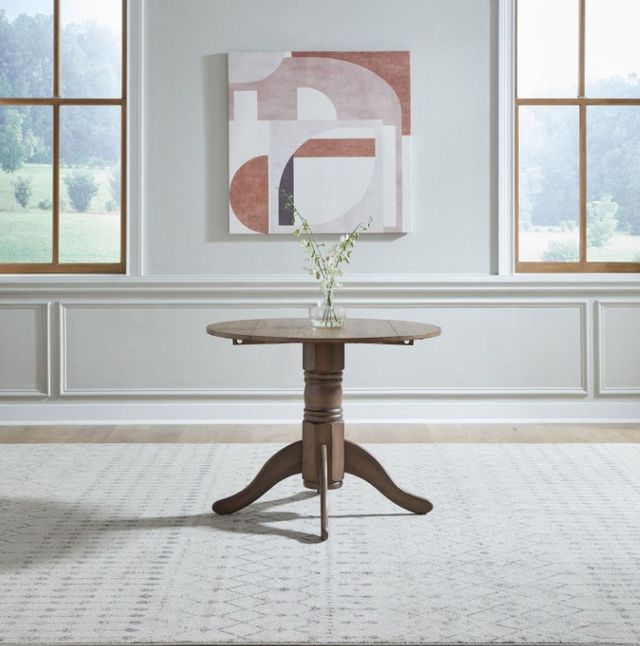 Liberty Furniture Brook Bay Sandstone Drop Leaf Dining Table-1