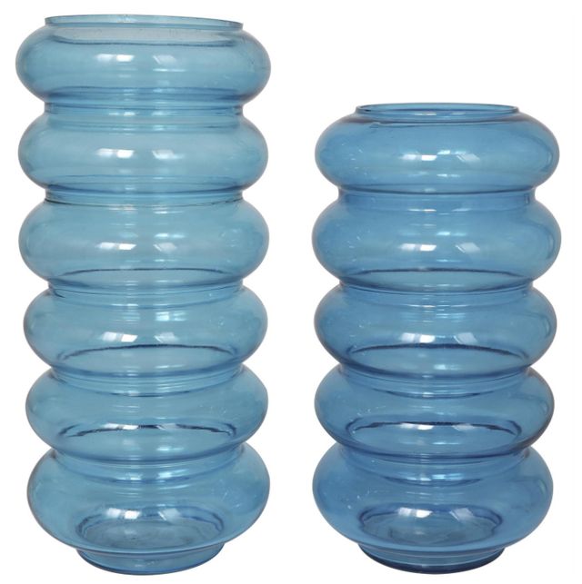 Deco Marche 2-Piece Blue Bubble Decorative Vase Set-2