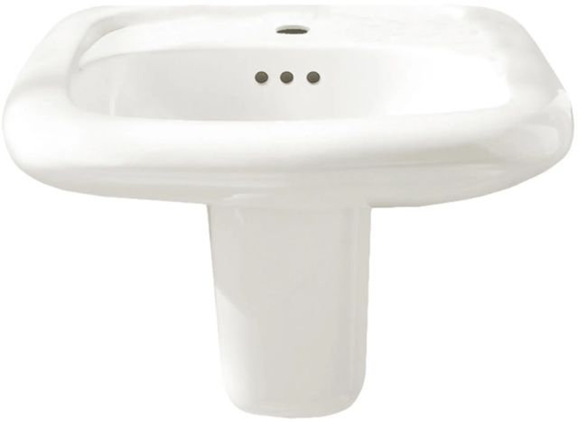 American Standard Murro® White Wall-Hung EverClean® Sink with Center Hole Only-2