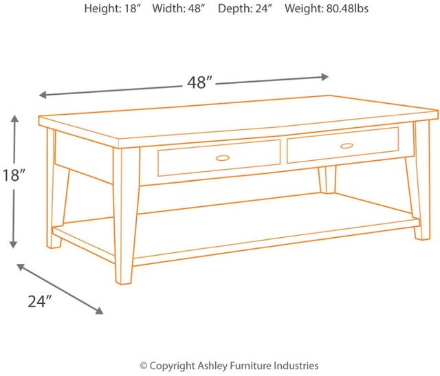 Signature Design by Ashley® Branbury Grayish Brown Coffee Table-3