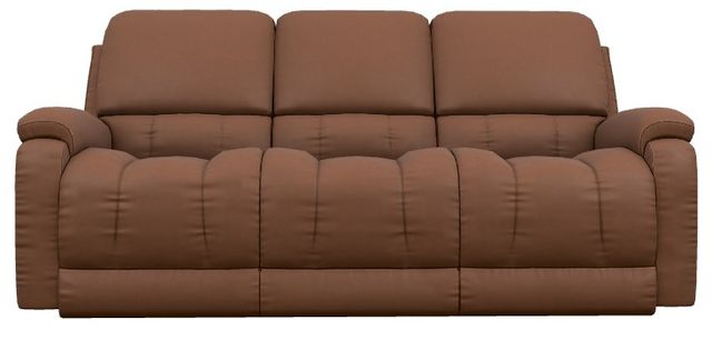 La-Z-Boy® Greyson Caramel Leather Power Reclining Sofa with Headrest and Lumbar-1