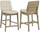 Coaster® Redbridge 2-Piece Cream/Natural Oak Upholstered Counter Stool Set-0