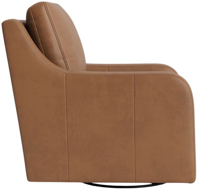 Bassett® Furniture Customizable Scarlett Slope Arm Leather Swivel Glider Chair-2