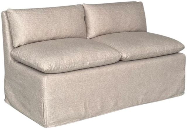 Nest Home Collections Paris Beige Tweed/Gray Wash Long Bench-0