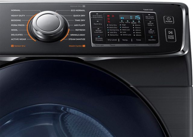 Samsung 7.5 Cu. Ft. Fingerprint Resistant Black Stainless Steel Front Load Gas Dryer-3
