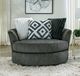 Furniture of America® Loughlin Gun Metal Swivel Chair-1