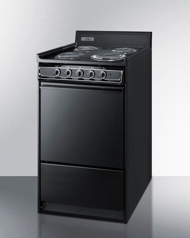 Summit® 20" Black Freestanding Electric Range-2