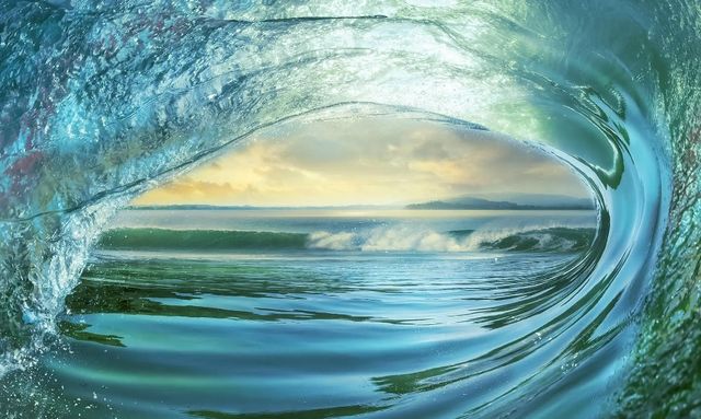 Classy Art Big Wave by Mike Calascibetta Wall Art-0