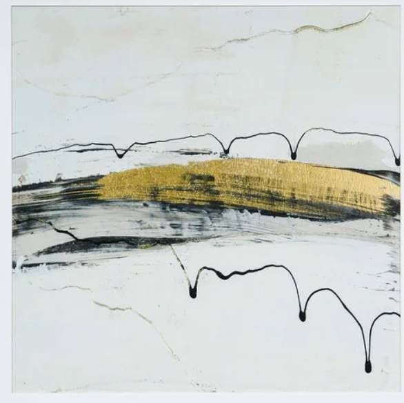 StyleCraft Austen Allen James Black/Dark Yellow/White Wall Art-1