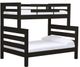 Crate Designs™ Furniture Espresso Twin/Full Timber Frame Bunk Bed-0