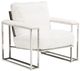 Michael Amini® Trance™ Astro Stainless Steel/White Chair-0