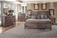 American Woodcrafters 2800 Aurora Weathered Grey King Complete Panel Bed with Storage Footboard-1