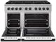ZLINE Marino 48" Stainless Steel Pro Style Gas Range with White Matte Door and Matte Black Accents-1