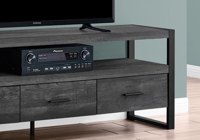 Monarch Specialties Inc. Black Reclaimed Wood 60" TV Stand-2