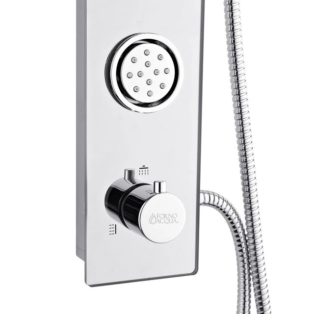 Forno Acqua AcquaSPA Mirrored Stainless Steel Retrofit Shower System with SensoTEMP-2