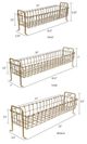 A & B Home 3-Piece Gold Iron Rectangular Tray Set-3
