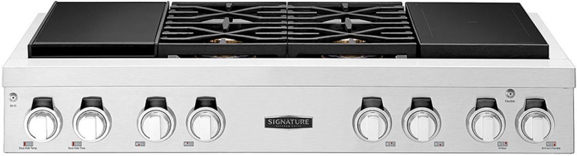 Signature Kitchen Suite 48" Stainless Steel Dual Fuel Natural Gas Rangetop