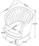 Coaster® Sophia 3-Piece Gray Upholstered Stationary Seating Set-4