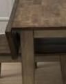 Allwood Furniture Group #129 Light Grey/Rustic Brown Solid Hardwood Rectangular Dropleaf Table Set-2