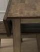 Allwood Furniture Group #129 Light Grey/Rustic Brown Solid Hardwood Rectangular Dropleaf Table Set-2