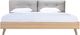 Mazin Furniture Fletcher Beige/Natural Faux King Upholstered Platform Bed-1