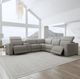Flexsteel® Aurora 6-Piece Ash Power Reclining Sectional with Power Headrests-1